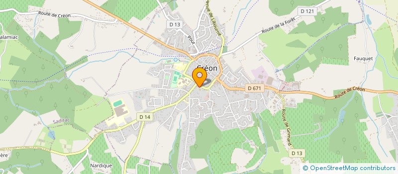 localisation de l'entreprise GYMMASTIQUE VOLONTAIRE DE CREON  CREON