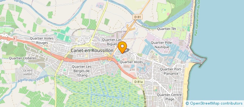 localisation de l'entreprise GYMNAST VOLONTAIRE CANET ROUSSILLON  CANET-EN-ROUSSILLON