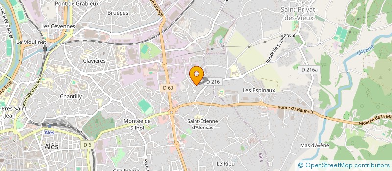 localisation de l'entreprise GYMNAST VOLONTAIRE FEMININE MUNICIPAUX  ALES