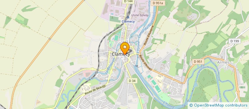 localisation de l'entreprise GYMNASTIQUE CLAMECY CLUB ASC à CLAMECY
