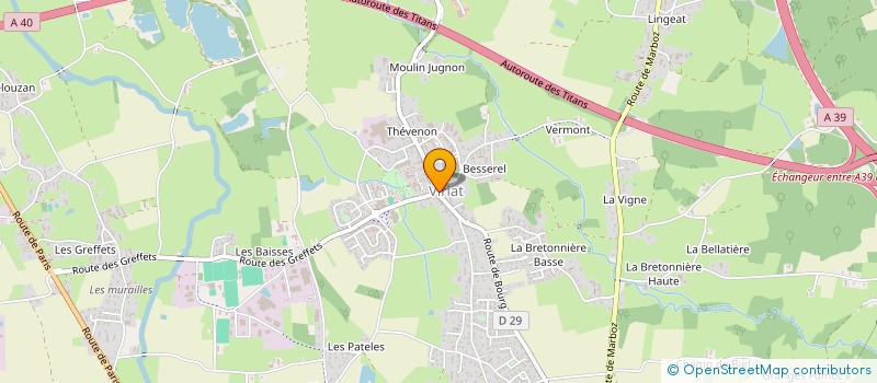 localisation de l'entreprise GYMNASTIQUE CLUB VIRIAT à VIRIAT