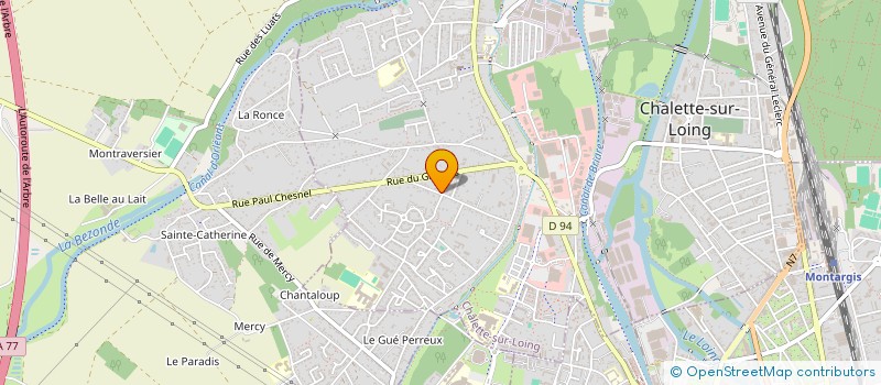 localisation de l'entreprise GYMNASTIQUE DE DETENTE DE CHALETTE à CHALETTE-SUR-LOING