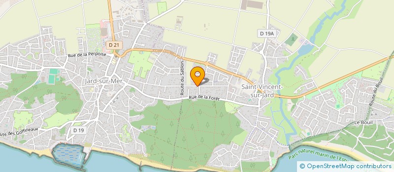 localisation de l'entreprise GYMNASTIQUE DYNAMIQUE LONGEVILLAISE  LONGEVILLE-SUR-MER