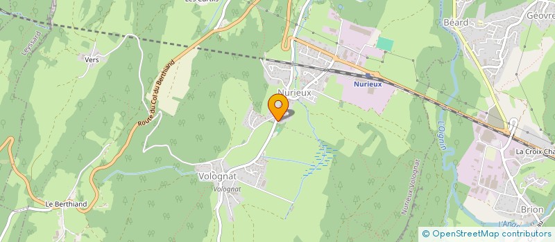 localisation de l'entreprise GYMNASTIQUE FOYER RURAL NURIEUX VOLOGNAT  NURIEUX-VOLOGNAT