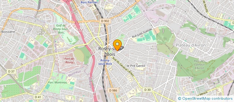 localisation de l'entreprise GYMNASTIQUE LES LILAS à ROSNY-SOUS-BOIS
