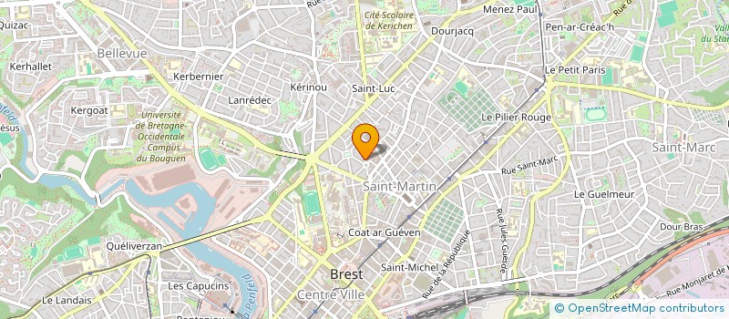 localisation de l'entreprise GYMNASTIQUE PILATES DU PONANT à BREST