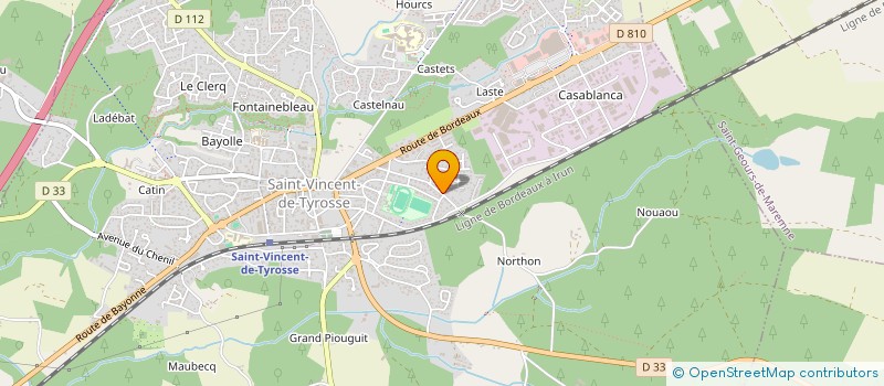 localisation de l'entreprise GYMNASTIQUE PILATES MARCHE NORDIQUE TYROSSE à SAINT-VINCENT-DE-TYROSSE
