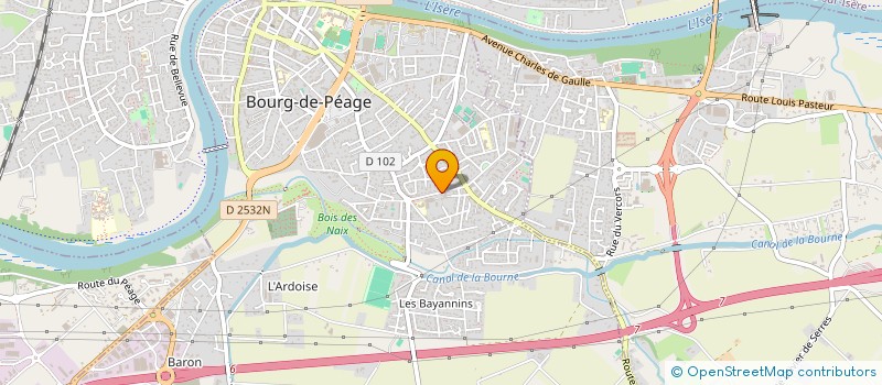 localisation de l'entreprise GYMNASTIQUE RYTHMIQUE BOURG DE PEAGE  BOURG-DE-PEAGE