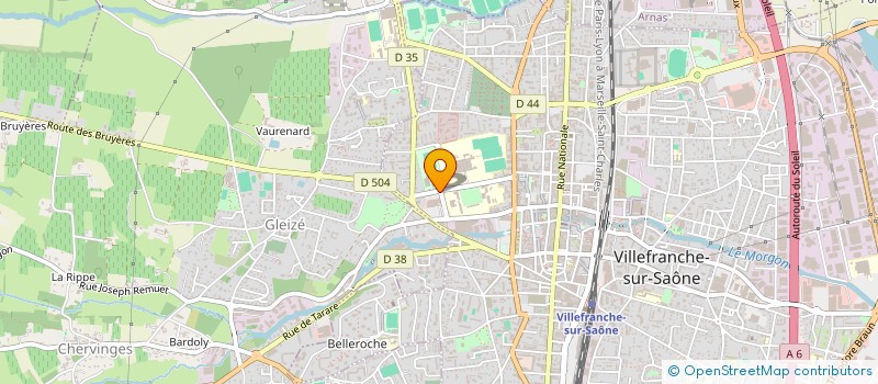 localisation de l'entreprise GYMNASTIQUE RYTHMIQUE SPORTIVE CALADOISE à VILLEFRANCHE-SUR-SAONE