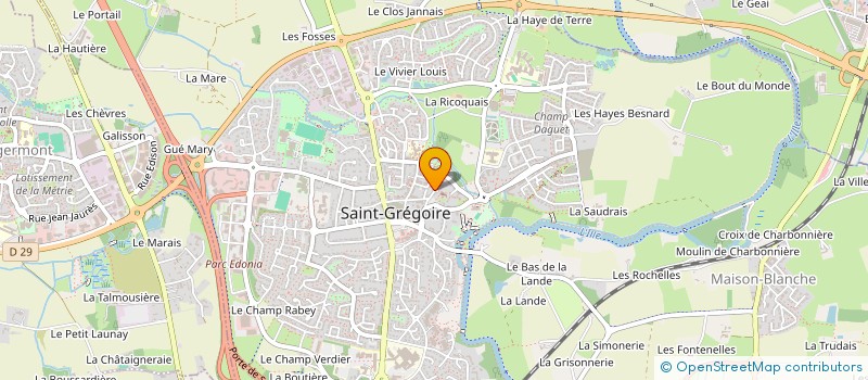 localisation de l'entreprise GYMNASTIQUE SPORTIVE ET ARTISTIQUE à SAINT-GREGOIRE