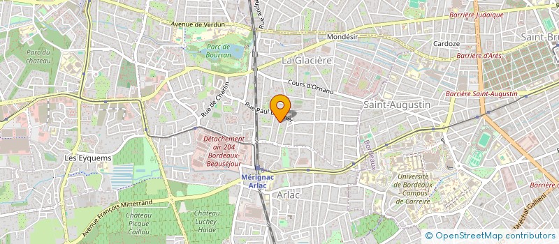 localisation de l'entreprise GYMNASTIQUE VOLONT OLY BOURRAN à MERIGNAC