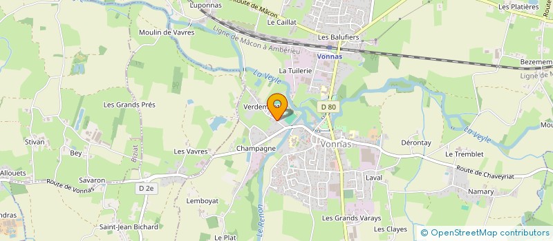 localisation de l'entreprise GYMNASTIQUE VOLONTAIRE  VONNAS