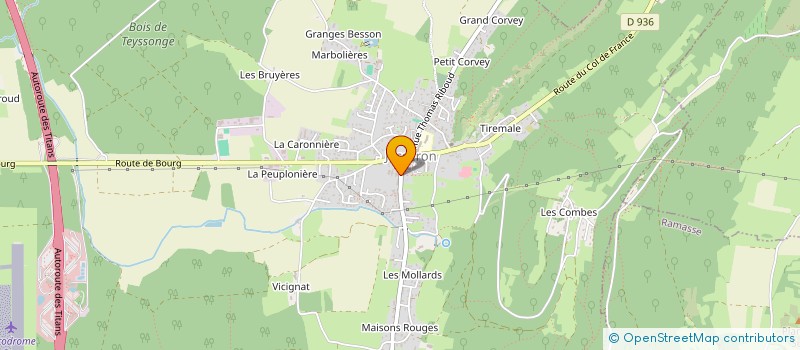 localisation de l'entreprise GYMNASTIQUE VOLONTAIRE à MONTAGNAT
