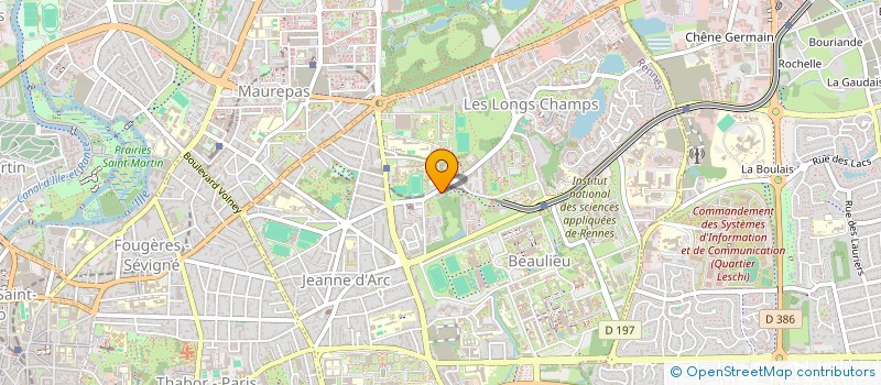 localisation de l'entreprise GYMNASTIQUE VOLONTAIRE à RENNES