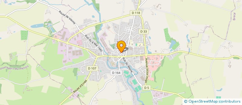 localisation de l'entreprise GYMNASTIQUE VOLONTAIRE  GORRON