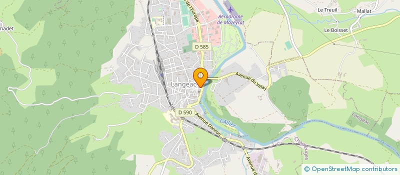 localisation de l'entreprise GYMNASTIQUE VOLONTAIRE à LANGEAC