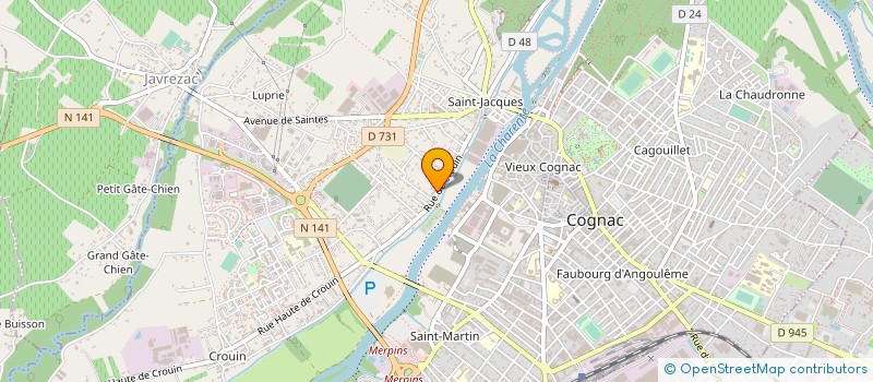 localisation de l'entreprise GYMNASTIQUE VOLONTAIRE à COGNAC