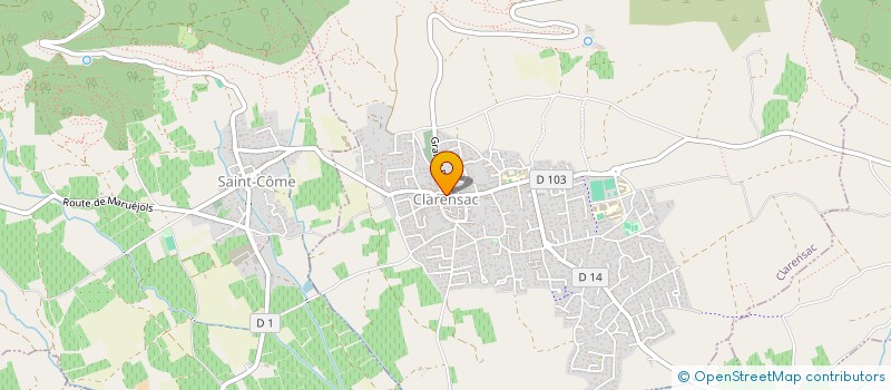 localisation de l'entreprise GYMNASTIQUE VOLONTAIRE  CLARENSAC
