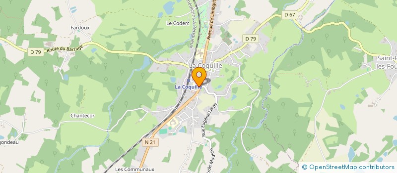 localisation de l'entreprise GYMNASTIQUE VOLONTAIRE  LA COQUILLE