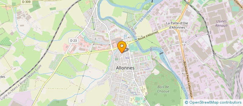 localisation de l'entreprise GYMNASTIQUE VOLONTAIRE ALLONNES à ALLONNES