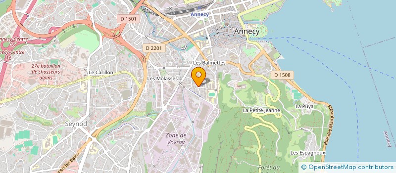 localisation de l'entreprise GYMNASTIQUE VOLONTAIRE ANNECIENNE à ANNECY