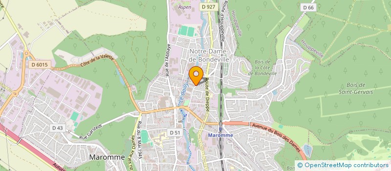 localisation de l'entreprise GYMNASTIQUE VOLONTAIRE COMITE DEP 76 à MAROMME