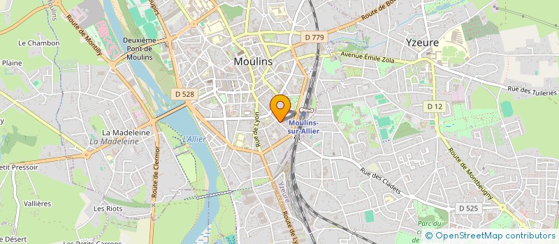 localisation de l'entreprise GYMNASTIQUE VOLONTAIRE COMITE DEPARTEMENTAL LOISIRS (CODEP LOISIRS)  MOULINS