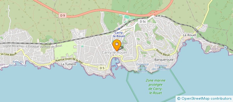 localisation de l'entreprise GYMNASTIQUE VOLONTAIRE COTE BLEUE à CARRY-LE-ROUET