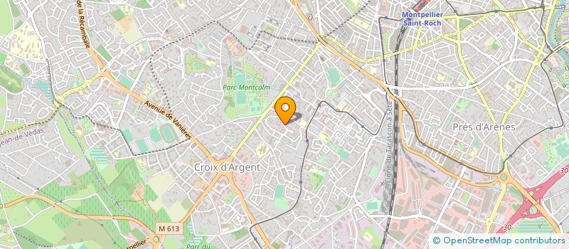 localisation de l'entreprise GYMNASTIQUE VOLONTAIRE CROIX D ARGENT à MONTPELLIER