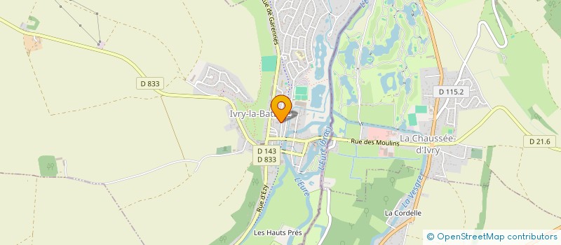 localisation de l'entreprise GYMNASTIQUE VOLONTAIRE D'IVRY LA BATAILLE  IVRY-LA-BATAILLE