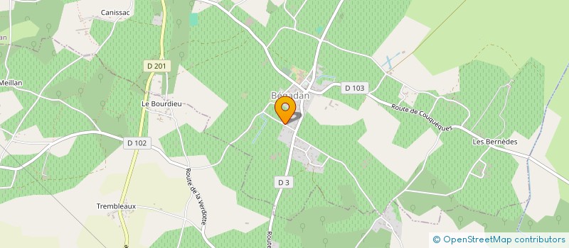 localisation de l'entreprise GYMNASTIQUE VOLONTAIRE DE BEGADAN  BEGADAN