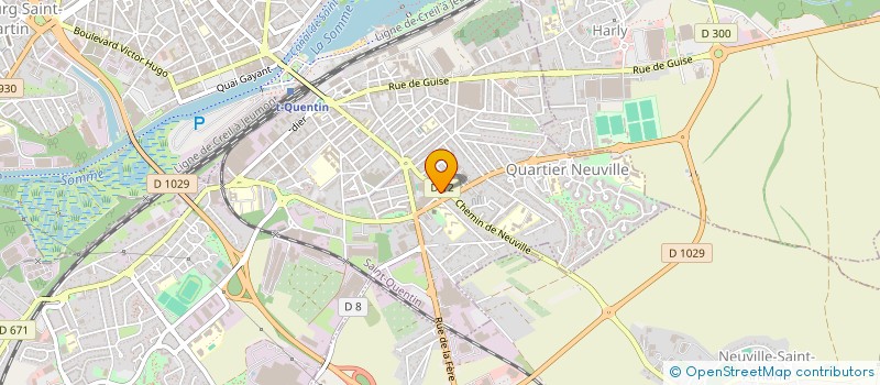 localisation de l'entreprise GYMNASTIQUE VOLONTAIRE DE BELLENGLISE à SAINT-QUENTIN