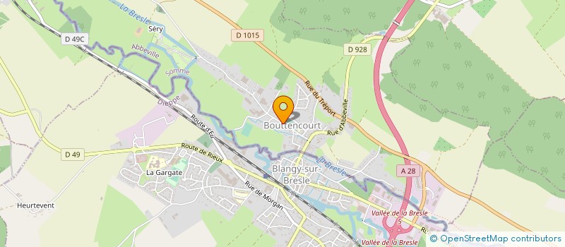 localisation de l'entreprise GYMNASTIQUE VOLONTAIRE DE BOUTTENCOURT  BOUTTENCOURT