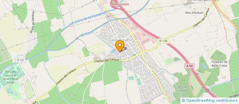 localisation de l'entreprise GYMNASTIQUE VOLONTAIRE DE CAISSARGUES à CAISSARGUES