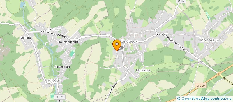 localisation de l'entreprise GYMNASTIQUE VOLONTAIRE DE CINQUEUX  CINQUEUX