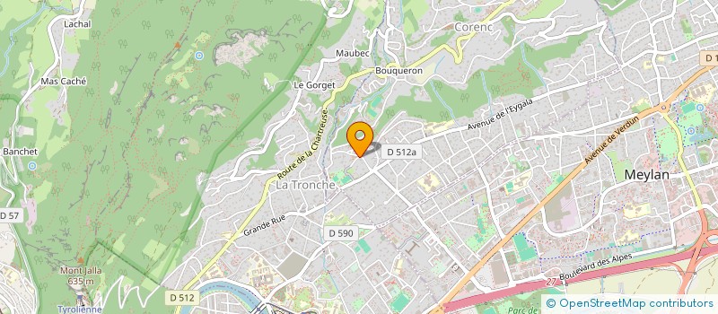 localisation de l'entreprise GYMNASTIQUE VOLONTAIRE DE CORENC  CORENC