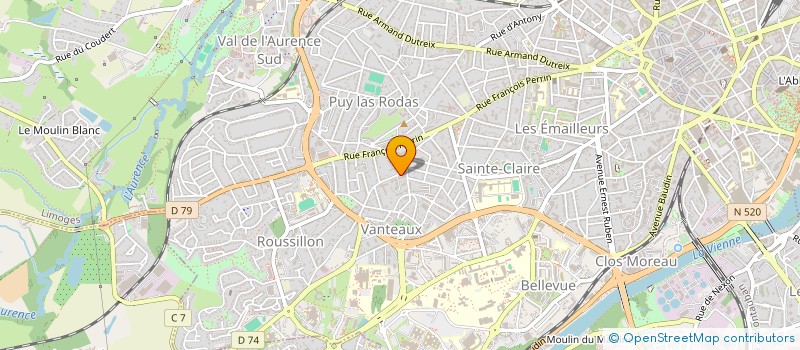localisation de l'entreprise GYMNASTIQUE VOLONTAIRE DE DETENTE à LIMOGES