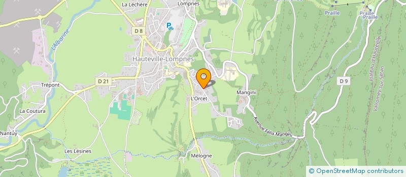 localisation de l'entreprise GYMNASTIQUE VOLONTAIRE DE HAUTEVILLE LOMPNES à PLATEAU D'HAUTEVILLE