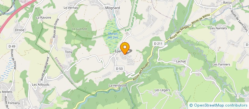 localisation de l'entreprise GYMNASTIQUE VOLONTAIRE DE MOGNARD  ENTRELACS