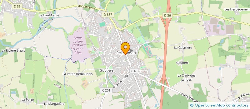 localisation de l'entreprise GYMNASTIQUE VOLONTAIRE DE PONT PEAN  PONT-PEAN