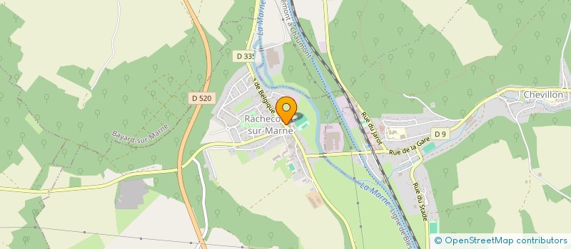 localisation de l'entreprise GYMNASTIQUE VOLONTAIRE DE RACHECOURT à RACHECOURT-SUR-MARNE