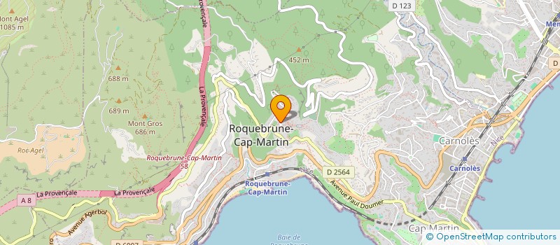 localisation de l'entreprise GYMNASTIQUE VOLONTAIRE DE ROQUEBRUNE à ROQUEBRUNE-CAP-MARTIN