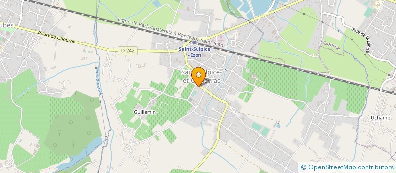 localisation de l'entreprise GYMNASTIQUE VOLONTAIRE DE SAINT SULPICE ET CAMEYRAC  SAINT-SULPICE-ET-CAMEYRAC