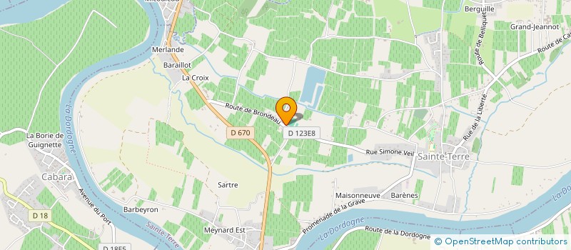 localisation de l'entreprise GYMNASTIQUE VOLONTAIRE DE SAINTE TERRE  GVST  SAINTE-TERRE