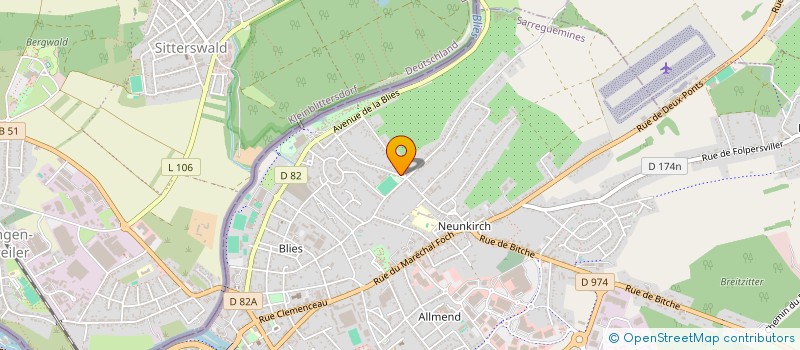 localisation de l'entreprise GYMNASTIQUE VOLONTAIRE DE SARREGUEMINES  SARREGUEMINES