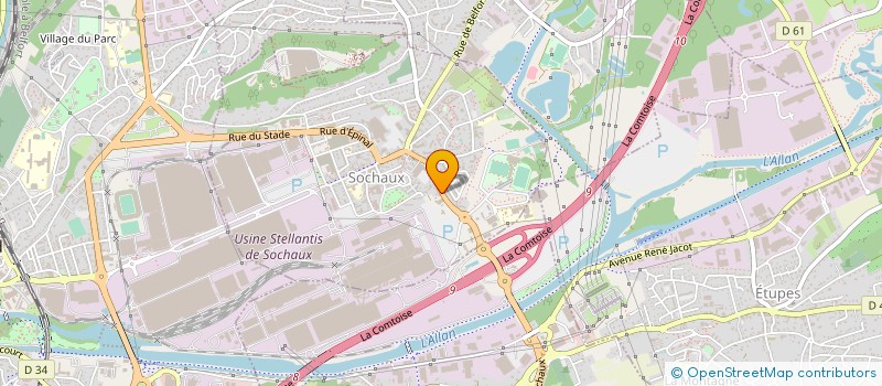localisation de l'entreprise GYMNASTIQUE VOLONTAIRE DE SOCHAUX à SOCHAUX