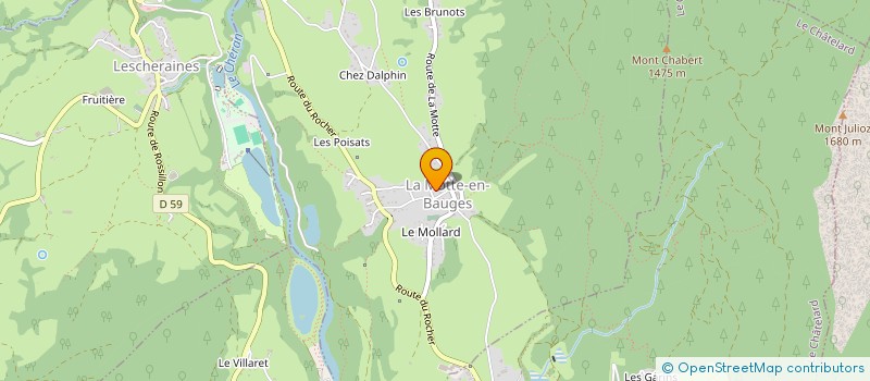 localisation de l'entreprise GYMNASTIQUE VOLONTAIRE DES BAUGES  LA MOTTE-EN-BAUGES