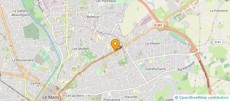 localisation de l'entreprise GYMNASTIQUE VOLONTAIRE DES MAILLETS à LE MANS