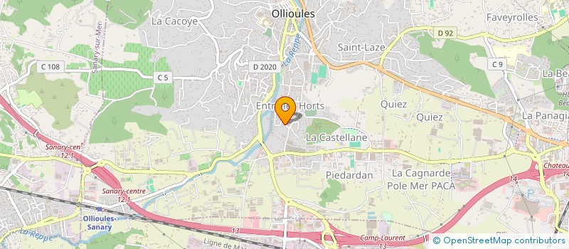 localisation de l'entreprise GYMNASTIQUE VOLONTAIRE DYUNAMIC 2000  OLLIOULES