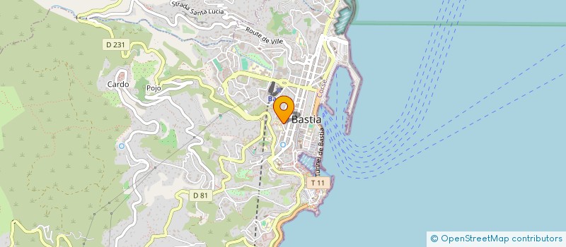 localisation de l'entreprise GYMNASTIQUE VOLONTAIRE ECOLE CENTRE à BASTIA